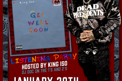 Flyer Design - King Iso Get Well Soon Listening Party